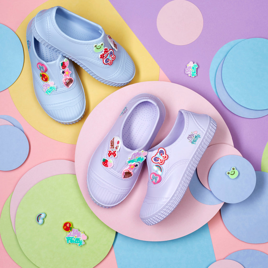 Rubber Kovers Shoes Pink 4 FREE Charms Lily Frilly